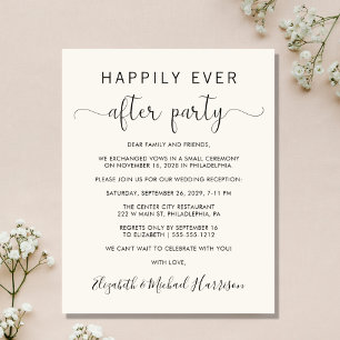 Lámina Boda Feliz Nunca Después De La Invitación A La Cre