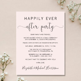 Lámina Boda Feliz Nunca Después De Una Invitación Fiesta