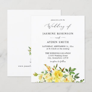 Lámina Boda floral amarillo presupuesto