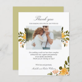 Lámina Boda floral amarillo y verde Foto GRACIAS