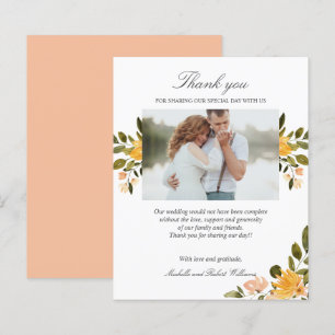 Lámina Boda floral amarillo y verde Foto GRACIAS