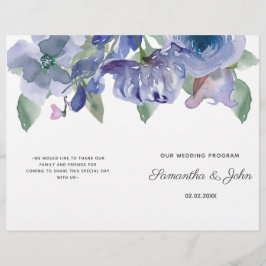 Lámina Boda floral azul y agitado de Rusia