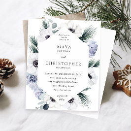 Lámina Boda Floral Blanca de Invierno de Anémona Presupue