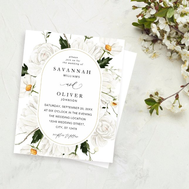 Lámina Boda Floral Blanco Daisy Presupuestario V3 (Subido por el creador)