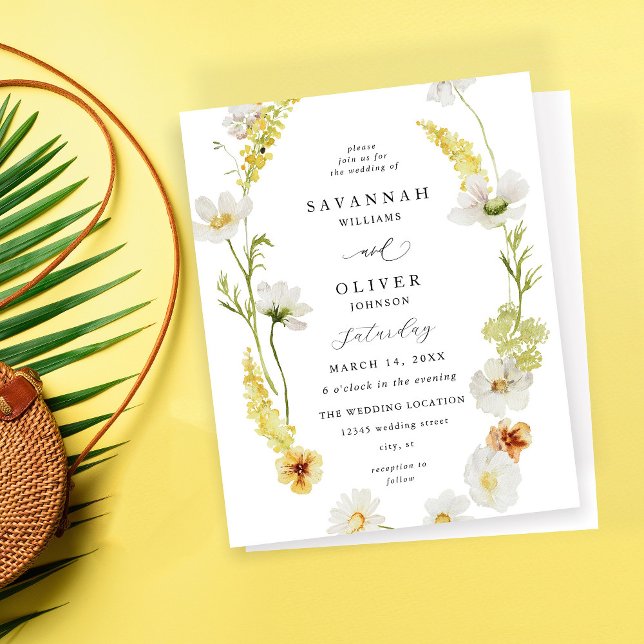 Lámina Boda floral blanco y amarillo (Subido por el creador)