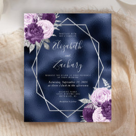 Lámina Boda floral Blue Lilac Silver de la Marina de Pres
