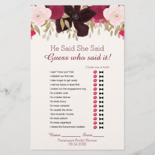 Lámina Boda floral bohemio juego de ducha de búsqueda de 