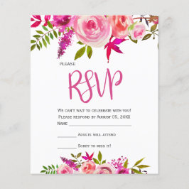 Lámina Boda Floral Botánica de Fuchsia Rosada Presupuesta