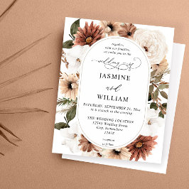 Lámina Boda floral de Boho Neutral y Rústico Presupuestar