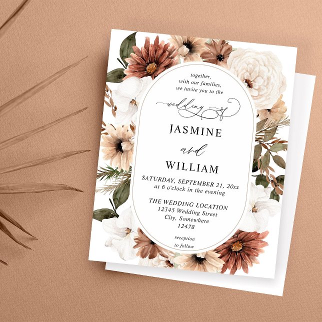 Lámina Boda floral de Boho Neutral y Rústico Presupuestar (Subido por el creador)