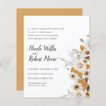 Boda floral de Budget Rustic Chamomile Mimosa