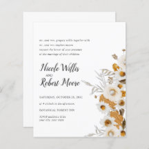 Boda floral de Budget Rustic Chamomile Mimosa