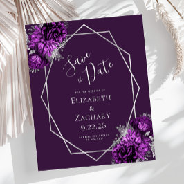 Lámina Boda floral de ciruela púrpura presupuestado