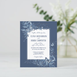 Lámina Boda floral de flores silvestres azul turquesa