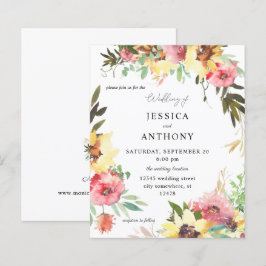 Lámina Boda floral de girasol de verano 2