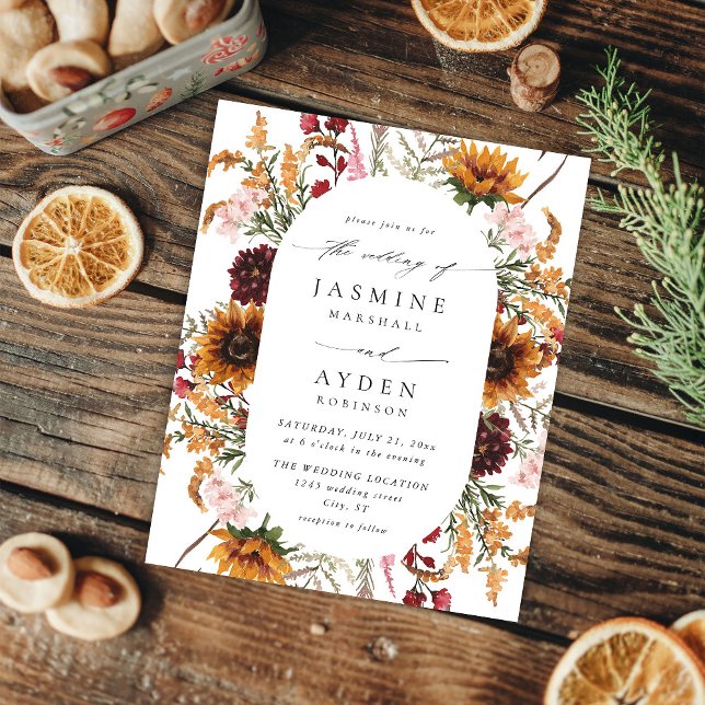 Lámina Boda floral de girasol y flores silvestres (Subido por el creador)