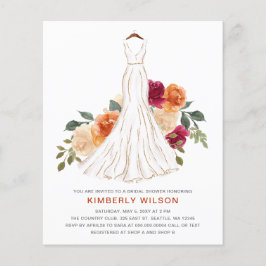 Lámina Boda floral de otoño con ducha de novia