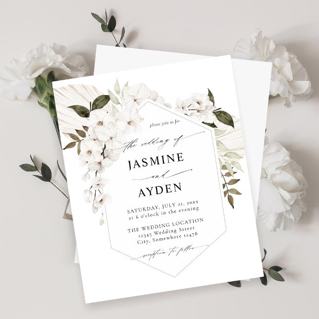 Lámina Boda floral del Boho blanco presupuestado (Subido por el creador)