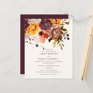Lámina Boda floral del Naranja de ciruelas rusticas de ot