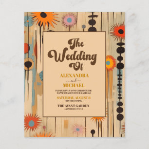 Lámina Boda Floral Elegante de Presupuesto de Mitad de Si