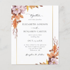 Lámina Boda floral elegante del otoño del presupuesto