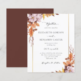 Lámina Boda floral elegante del otoño del presupuesto