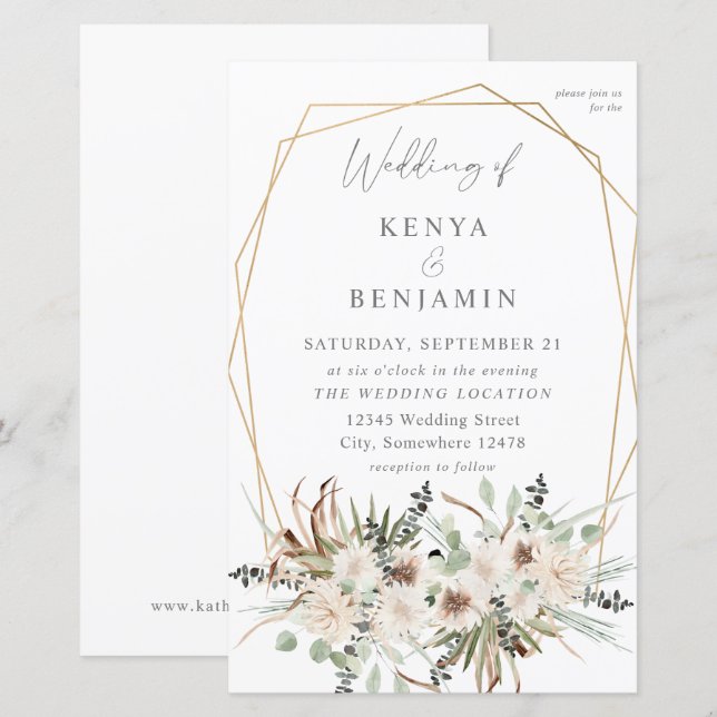 Lámina Boda floral indio 2 MD (Anverso / Reverso)