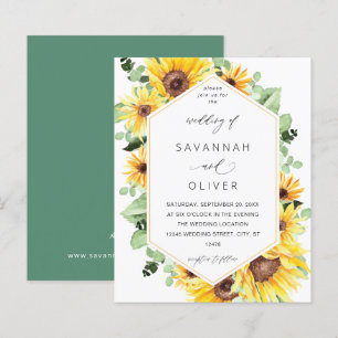 Lámina Boda floral MOD del girasol y el eucalipto del pre