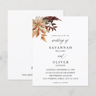 Lámina Boda Floral Otoño Beige Presupuesto