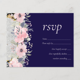 Lámina BODA - Floral Plateado Rosa Dora Brillo Femenina