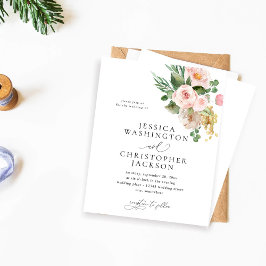 Lámina Boda floral rosa y champagne de presupuesto