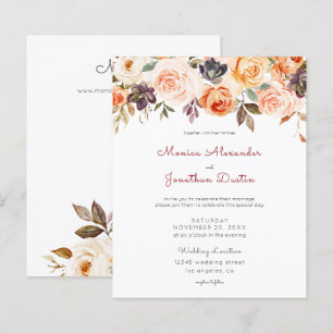 Lámina Boda floral rosa y rosa Rubor de presupuesto