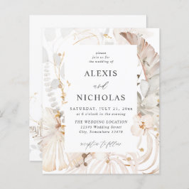 Lámina Boda floral tropical beige de Boho Beach