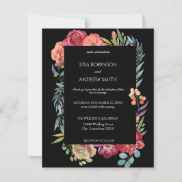 Lámina Boda Floral V1 Rosada y Plum Tropical Presupuestar