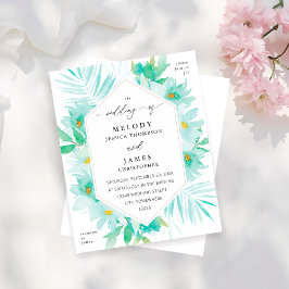 Lámina Boda floral verde menta presupuesto