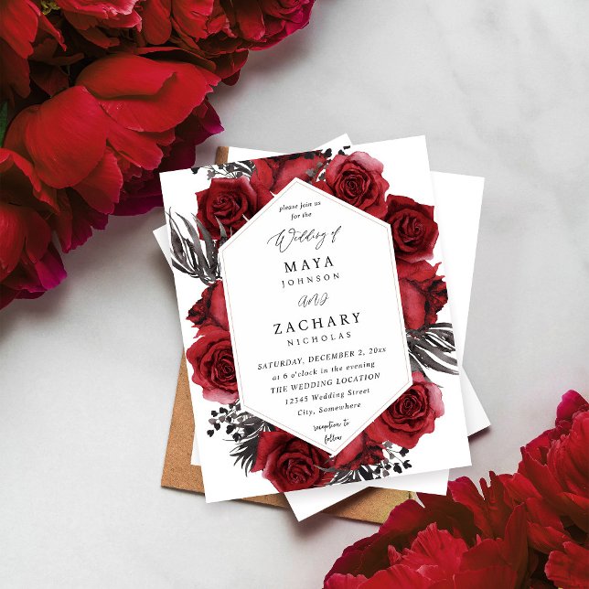 Lámina Boda floral y negro de presupuesto (Subido por el creador)