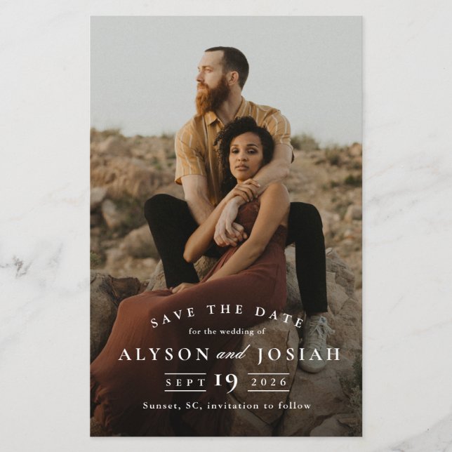 Lámina Boda fotográfica clásica de presupuesto Guardar la (Anverso)