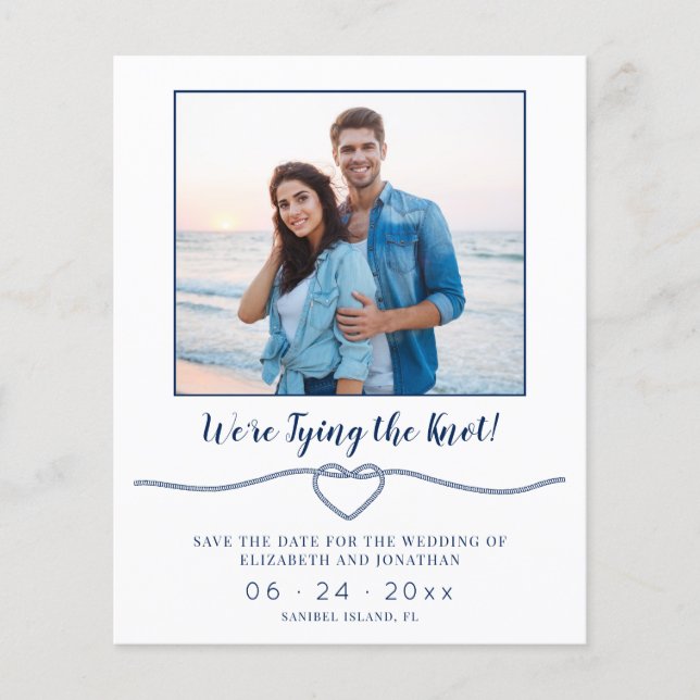 Lámina Boda fotográfica de Knot náutica de presupuesto Gu (Anverso)