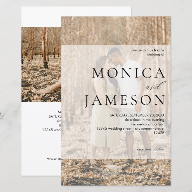 Lámina Boda fotográfico de Budget Modern Duo 2 LG (Anverso / Reverso)