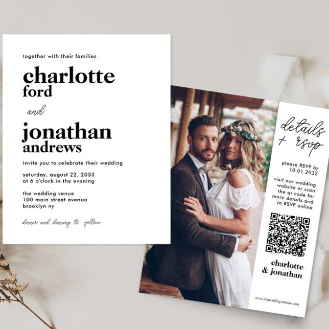 Lámina Boda fotográfico de código QR para tipografía mode (Subido por el creador)