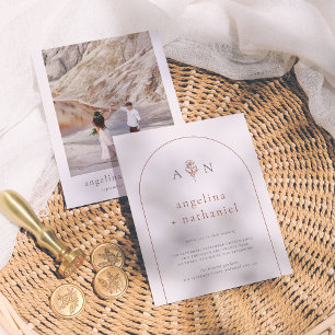 Lámina Boda fotográfico del Arco floral Minimalista del B