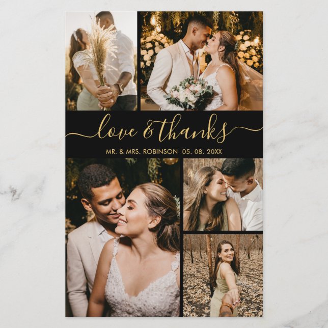 Lámina Boda fotográfico elegante de presupuesto (Anverso)