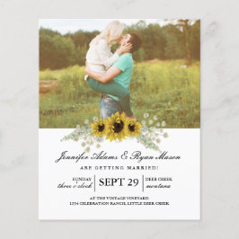Lámina Boda fotográfico simple presupuesto girasoles