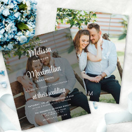 Lámina Boda fotográfico transparente negro y económico