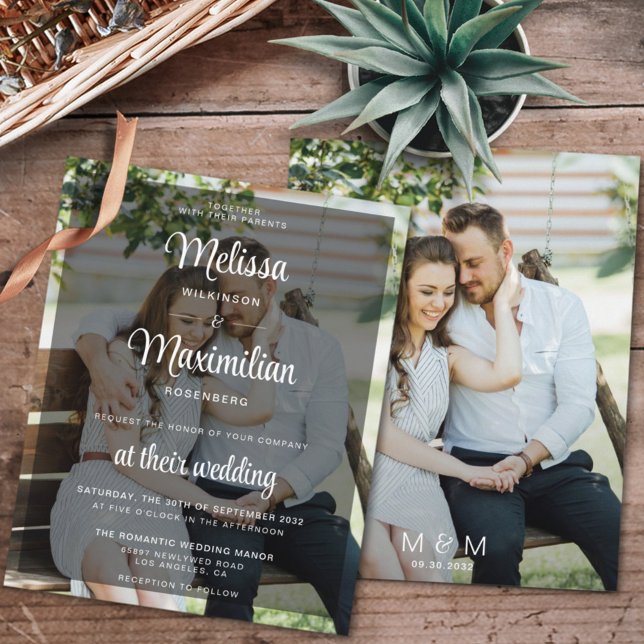Lámina Boda fotográfico transparente negro y económico (Subido por el creador)