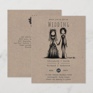 Lámina Boda gótica Personalizado Bride Groom Diversión di