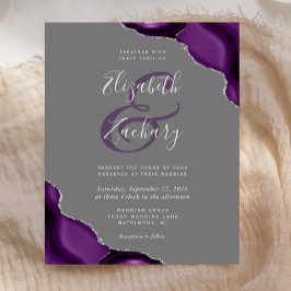 Lámina Boda gris agrietado de plata púrpura presupuestado