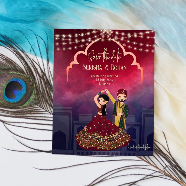 Lámina Boda india salva la cita linda pareja de novias (Subido por el creador)