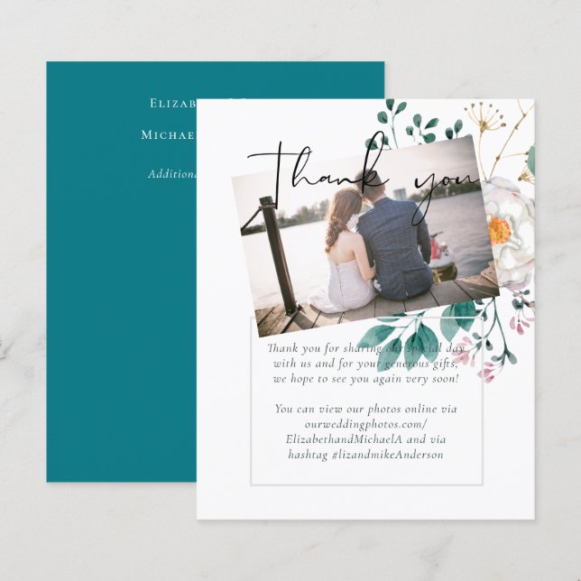 Lámina Boda Jardín de flores silvestres de primavera del  (Anverso / Reverso)