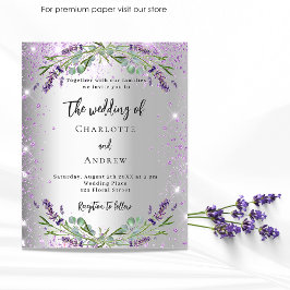 Lámina Boda lavender plata invitación a presupuesto flora